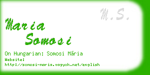 maria somosi business card